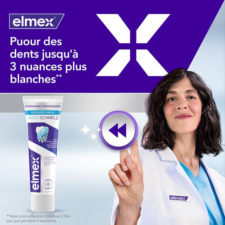 elmex® Zahnschmelz Professional Weiss-Schmelz Zahnpasta Vorteil 5