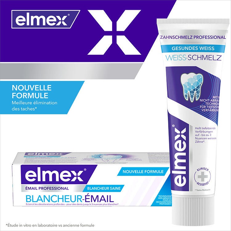 elmex® Zahnschmelz Professional Weiss-Schmelz Zahnpasta Vorteil 1