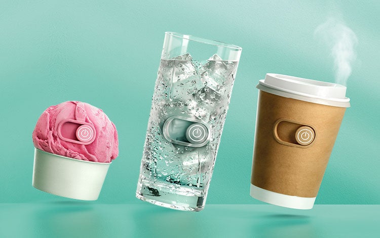 Eiscreme, Wasser, Kaffee