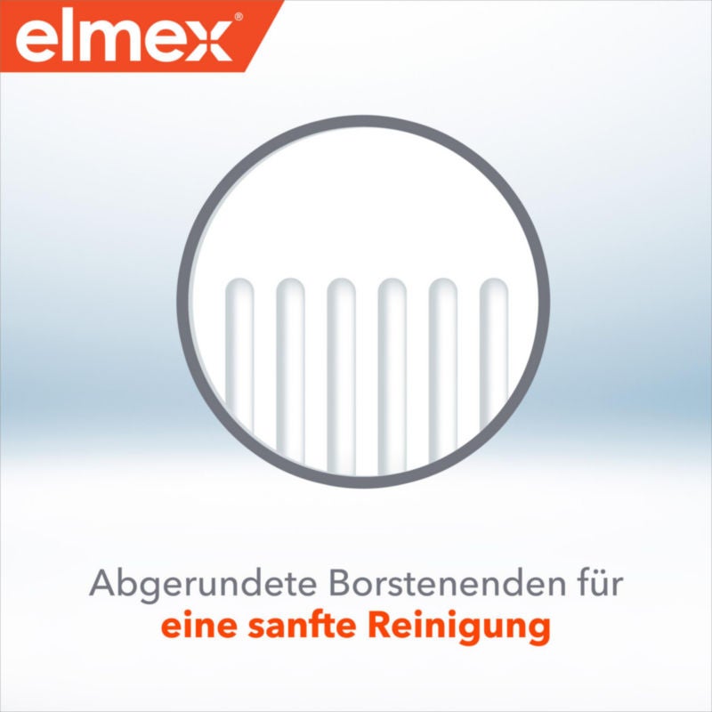 Abgerundete Borstenenden für / eine sanfte Reinigung